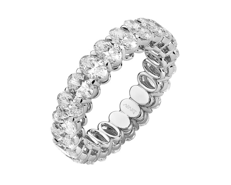 18 K Rhodium-Plated White Gold Eternity with Diamonds 4,20 ct - fineness 18 K