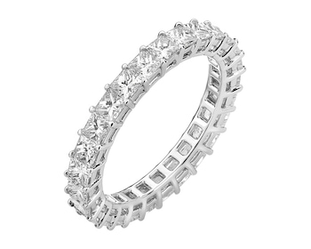 18 K Rhodium-Plated White Gold Eternity with Diamonds 2,50 ct - fineness 18 K