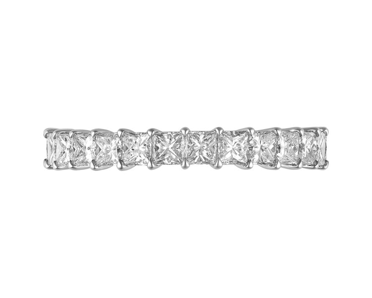 18 K Rhodium-Plated White Gold Eternity with Diamonds 2,50 ct - fineness 18 K