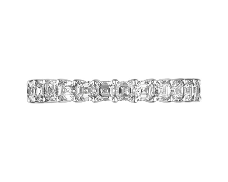 18 K Rhodium-Plated White Gold Eternity with Diamonds 2,46 ct - fineness 18 K