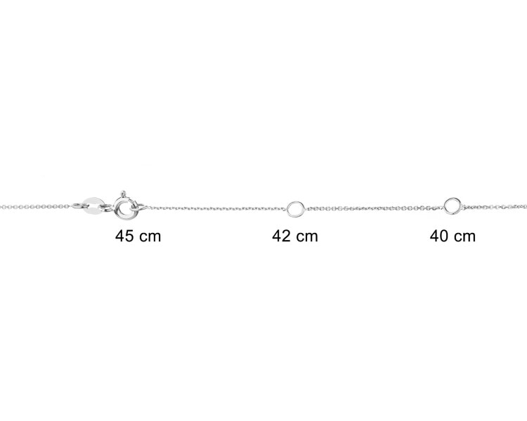 Náhrdelník z bílého zlata s diamanty - květ - 0,57 ct - ryzost 585