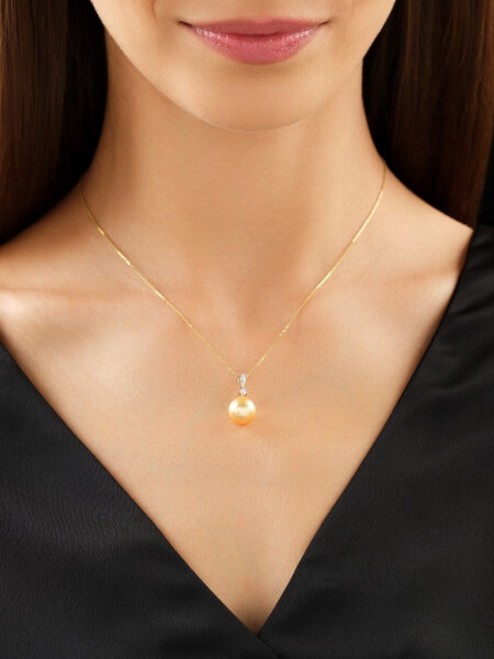 14 K Rhodium-Plated Yellow Gold Pendant  - fineness 14 K