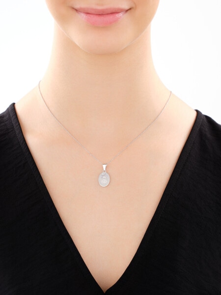 Rhodium Plated Silver Pendant 