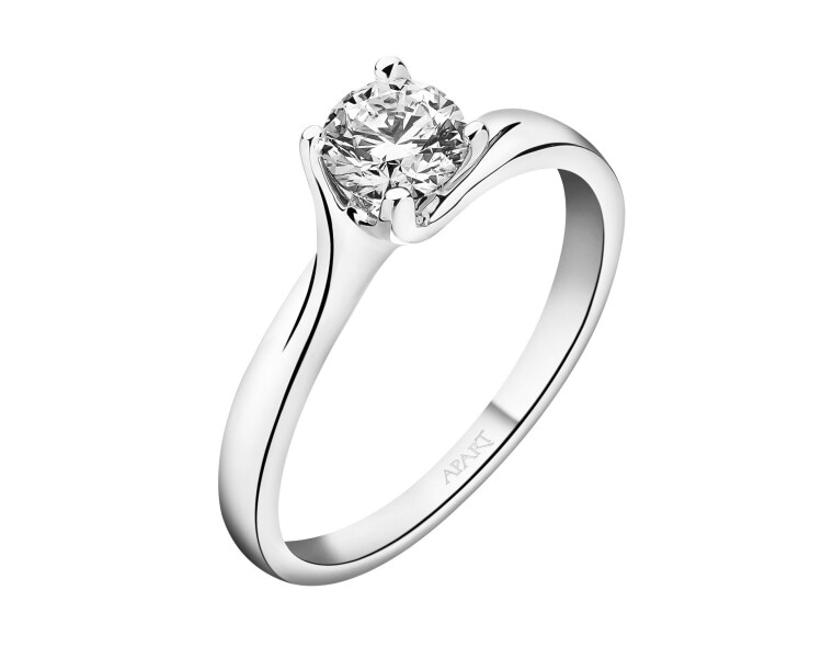 Prsten z bílého zlata s briliantem - SI1/H 0,50 ct - ryzost 585