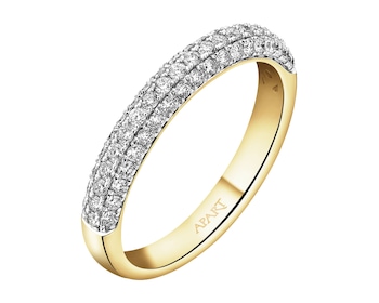 Zlatý prsten s brilianty 0,49 ct - ryzost 585