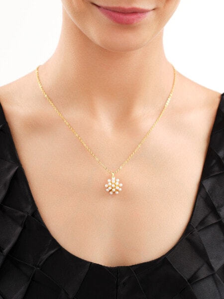 Gold-Plated Brass Necklace with Shell