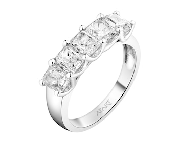 Prsten z bílého zlata s diamanty 2,52 ct - ryzost 750