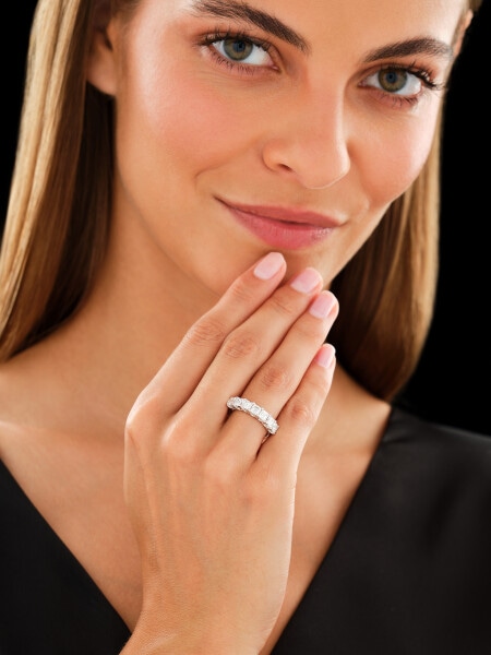 Pierścionek z białego złota z diamentami - 2,12 ct - próba 750