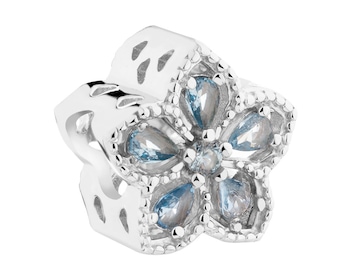 Stříbrný přívěsek Beads se zirkony - květ