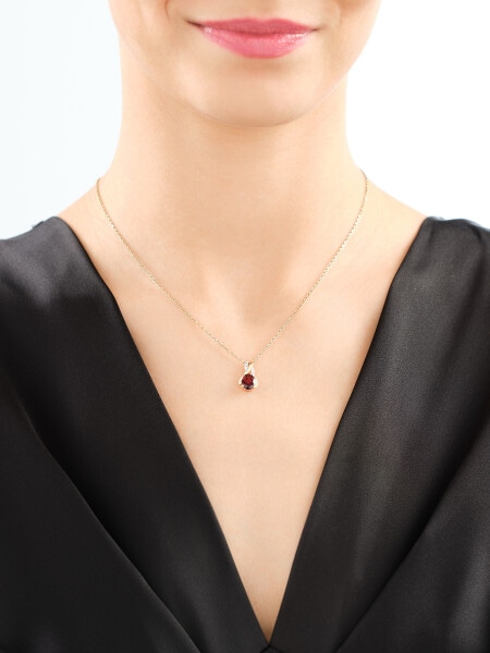 14 K Rhodium-Plated Yellow Gold Pendant  - fineness 14 K