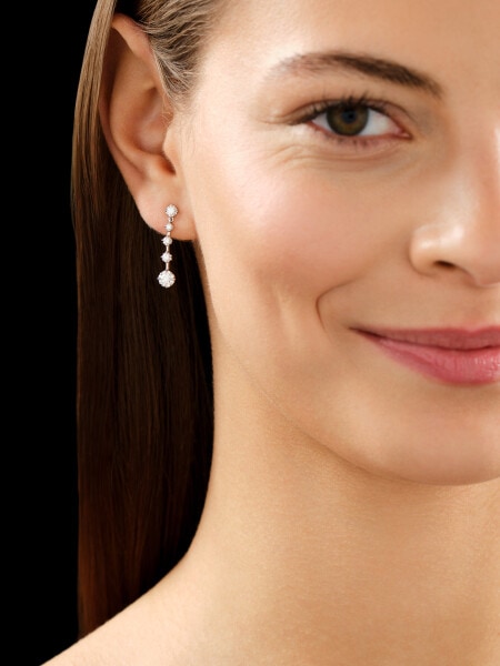 Náušnice z bílého zlata s diamanty - 0,61 ct - ryzost 750