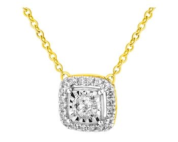Zlatý náhrdelník s diamanty 0,16 ct - ryzost 585