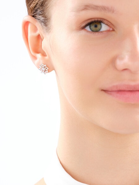 Rhodium Plated Silver Earrings with Cubic Zirconia