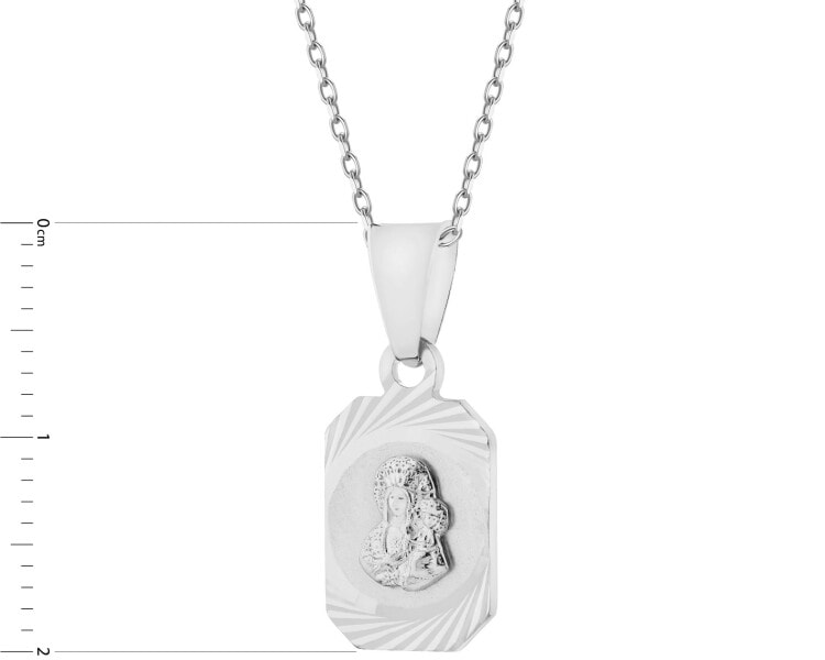 Stříbrný přívěsek - medailon Panny Marie Čenstochovské