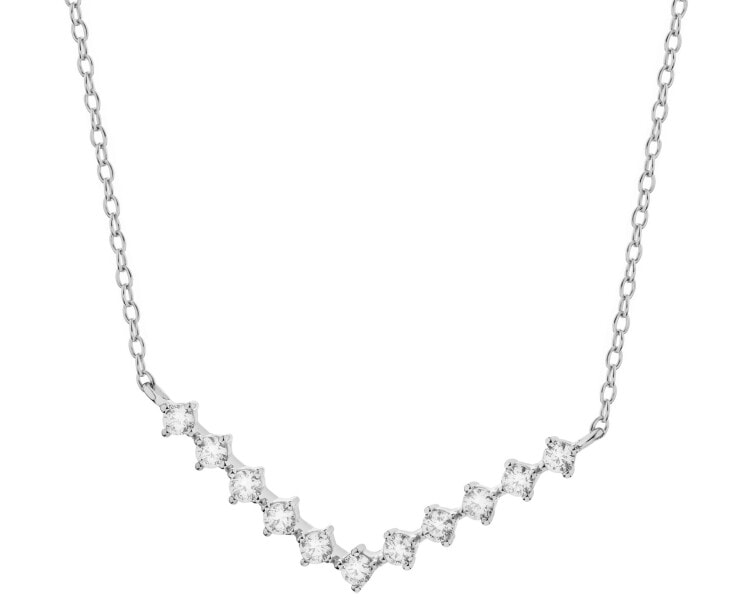 Stříbrný náhrdelník se zirkony