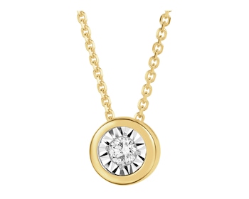 375  Necklace with Diamond 0,05 ct - fineness 375