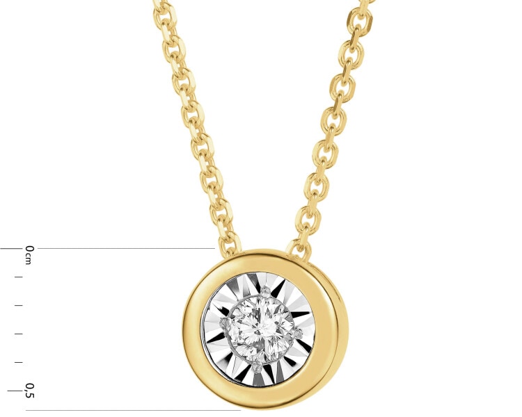 375  Necklace with Diamond - 0,05 ct - fineness 375