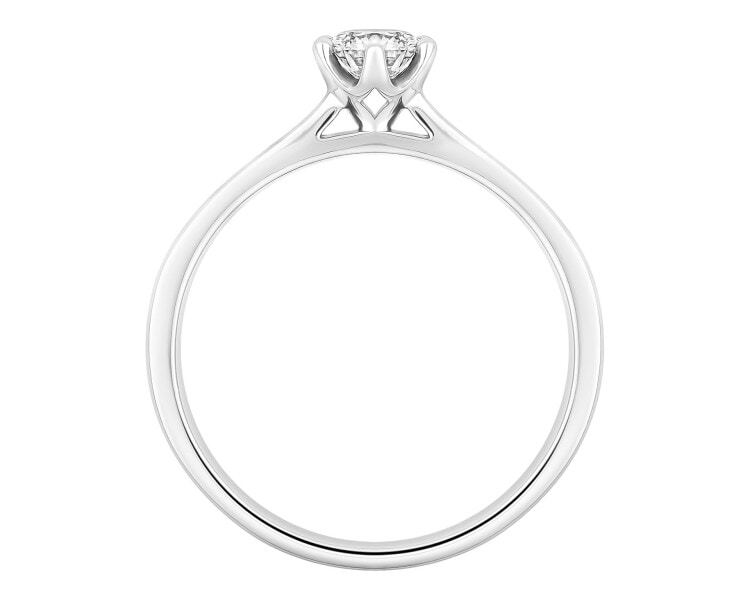 Prsten z bílého zlata s briliantem - 0,40 ct - ryzost 750