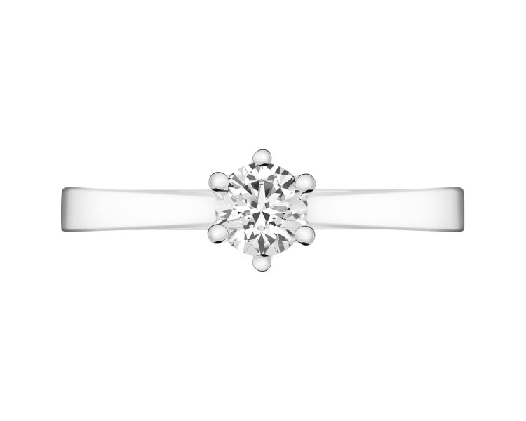 Prsten z bílého zlata s briliantem - 0,40 ct - ryzost 750