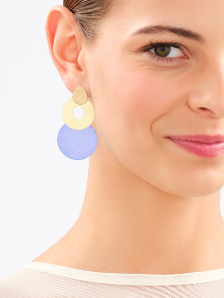 Gold-Plated Bronze, Gold-Plated Silver Dangling Earring