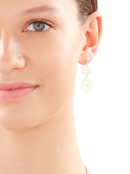 9 K Yellow Gold Dangling Earring 