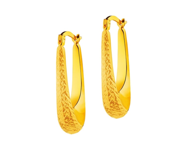 9 K Yellow Gold Earrings