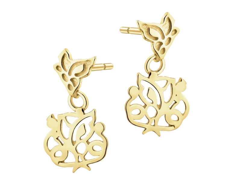 9 K Yellow Gold Dangling Earring