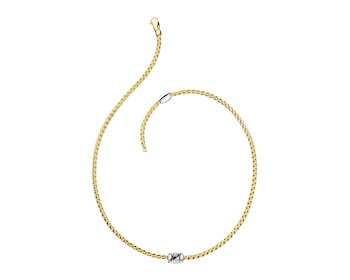 Zlatý náhrdelník s brilianty 0,18 ct - ryzost 750