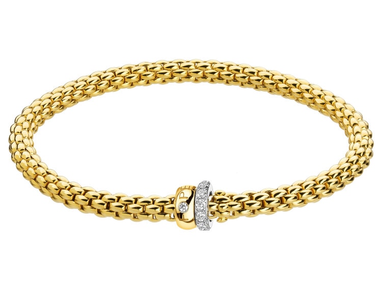 750  Bracelet with Diamonds - 0,29 ct - fineness 750