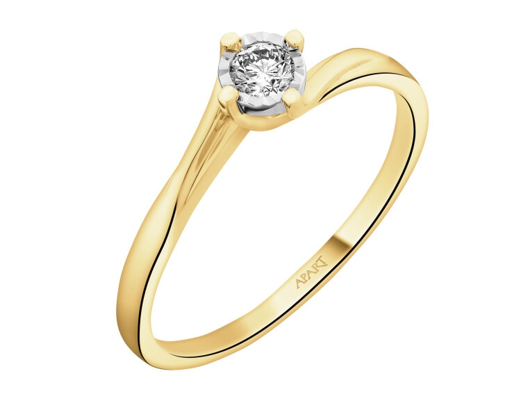 585  Ring with Diamond - 0,11 ct - fineness 585