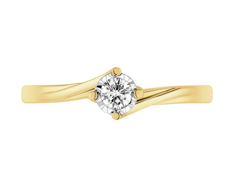 585  Ring with Diamond - 0,11 ct - fineness 585