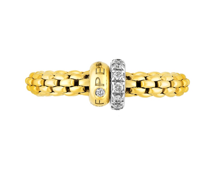 750  Ring with Diamonds - 0,17 ct - fineness 750