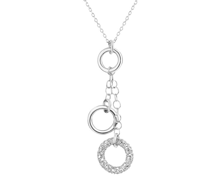 Rhodium Plated Silver Necklace 