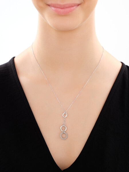 Rhodium Plated Silver Necklace 