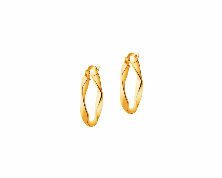 9 K Yellow Gold Hoop Earring 