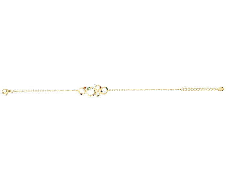 Gold-Plated Silver Bracelet with Cubic Zirconia