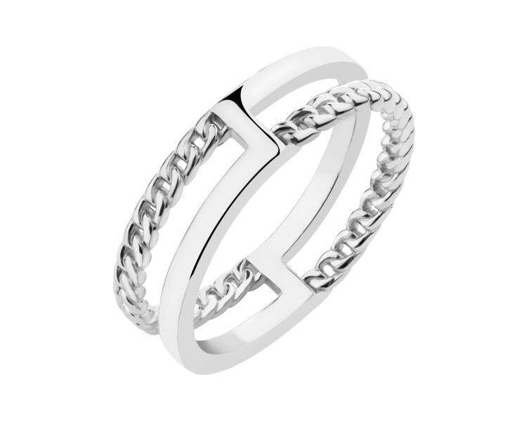 Rhodium Plated Silver Ring