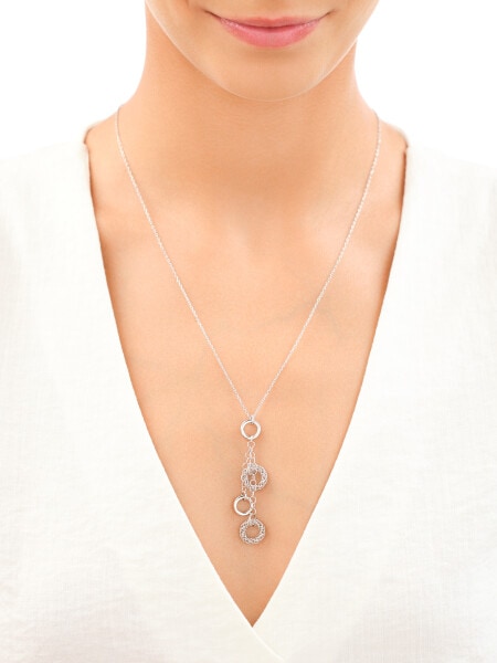 Rhodium Plated Silver Necklace