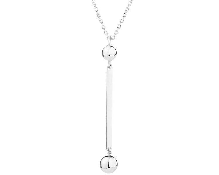 Rhodium Plated Silver Necklace