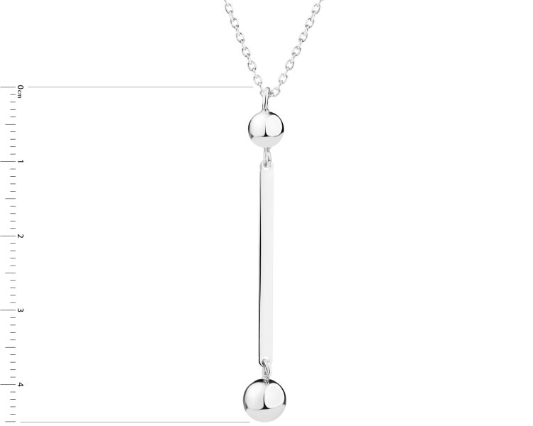 Rhodium Plated Silver Necklace