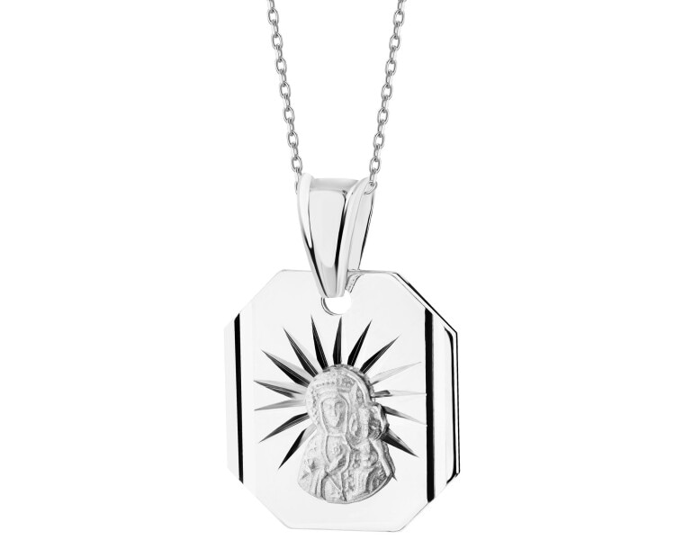 Rhodium Plated Silver Pendant