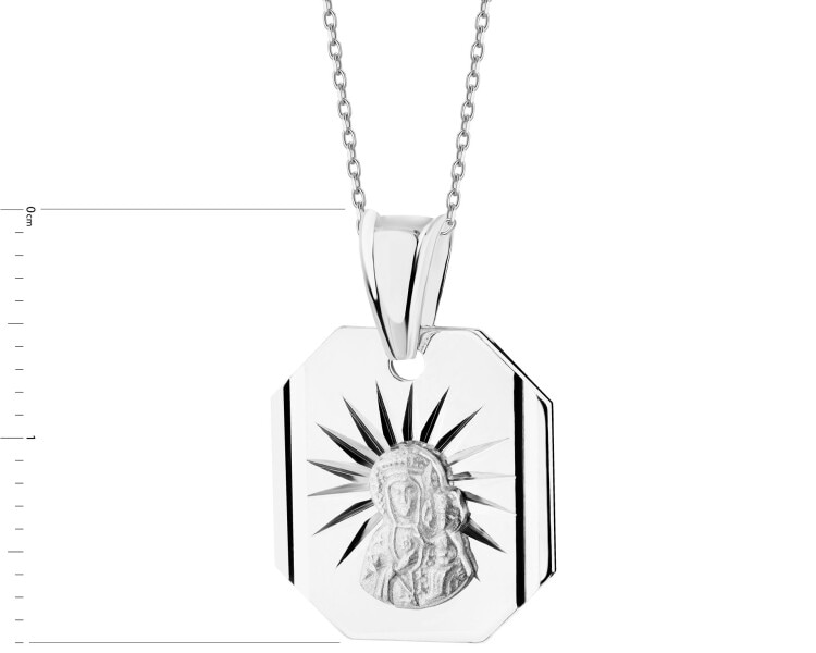 Rhodium Plated Silver Pendant