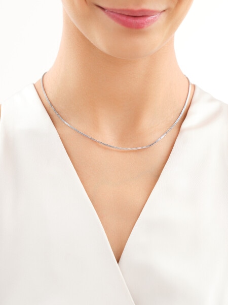 Rhodium Plated Silver Necklace