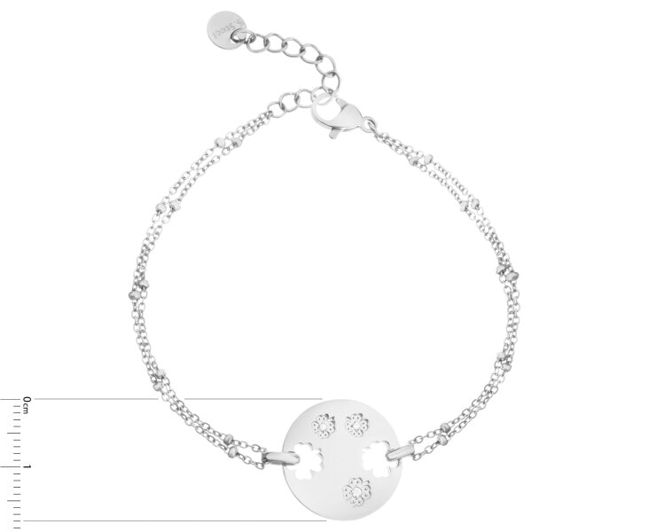 Stainless Steel Bracelet with Cubic Zirconia