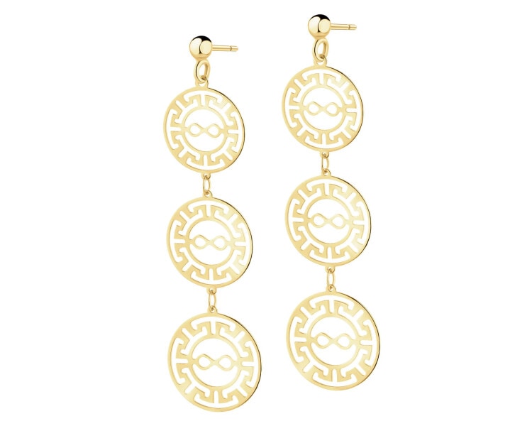 9 K Yellow Gold Dangling Earring 