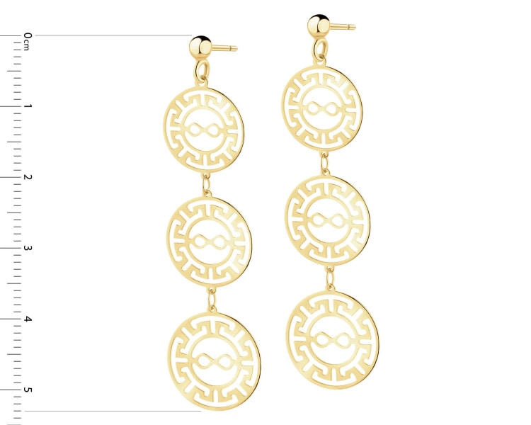 9 K Yellow Gold Dangling Earring 