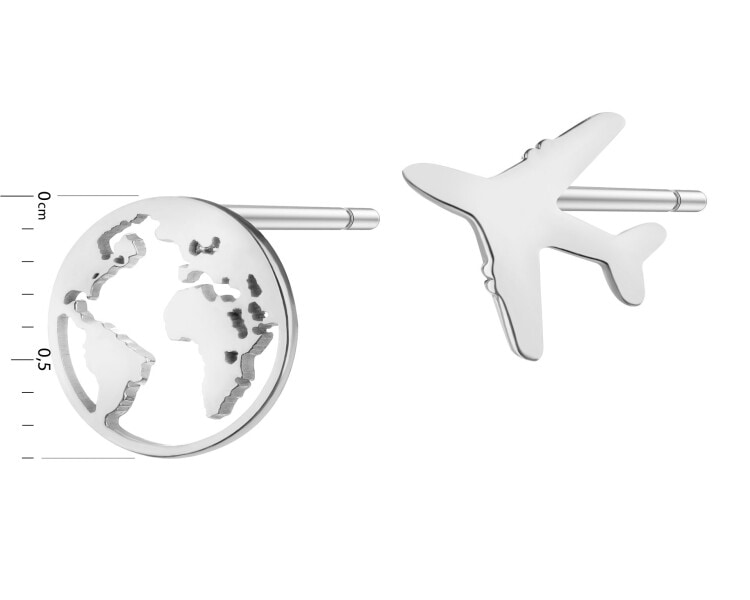 Rhodium Plated Silver Earrings