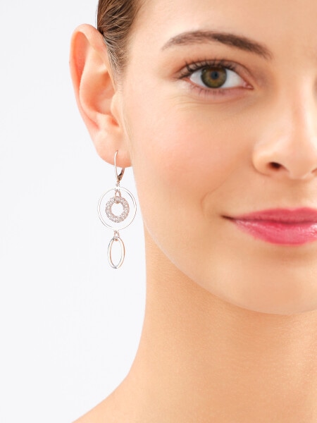 Rhodium Plated Silver Dangling Earring