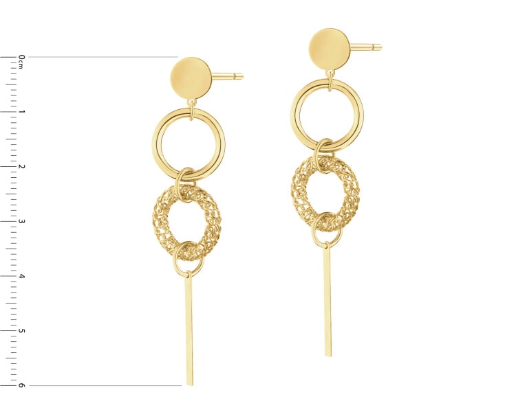 Gold-Plated Silver Dangling Earring