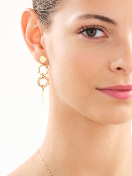 Gold-Plated Silver Dangling Earring